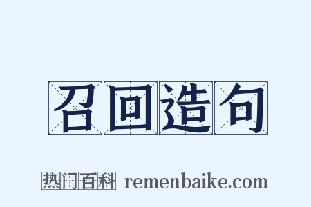 召回造句是什么意思的图片